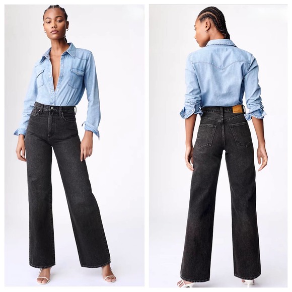 Denim Forum Denim - Denim Forum The COCO High Rise Wide Leg 25W 33L